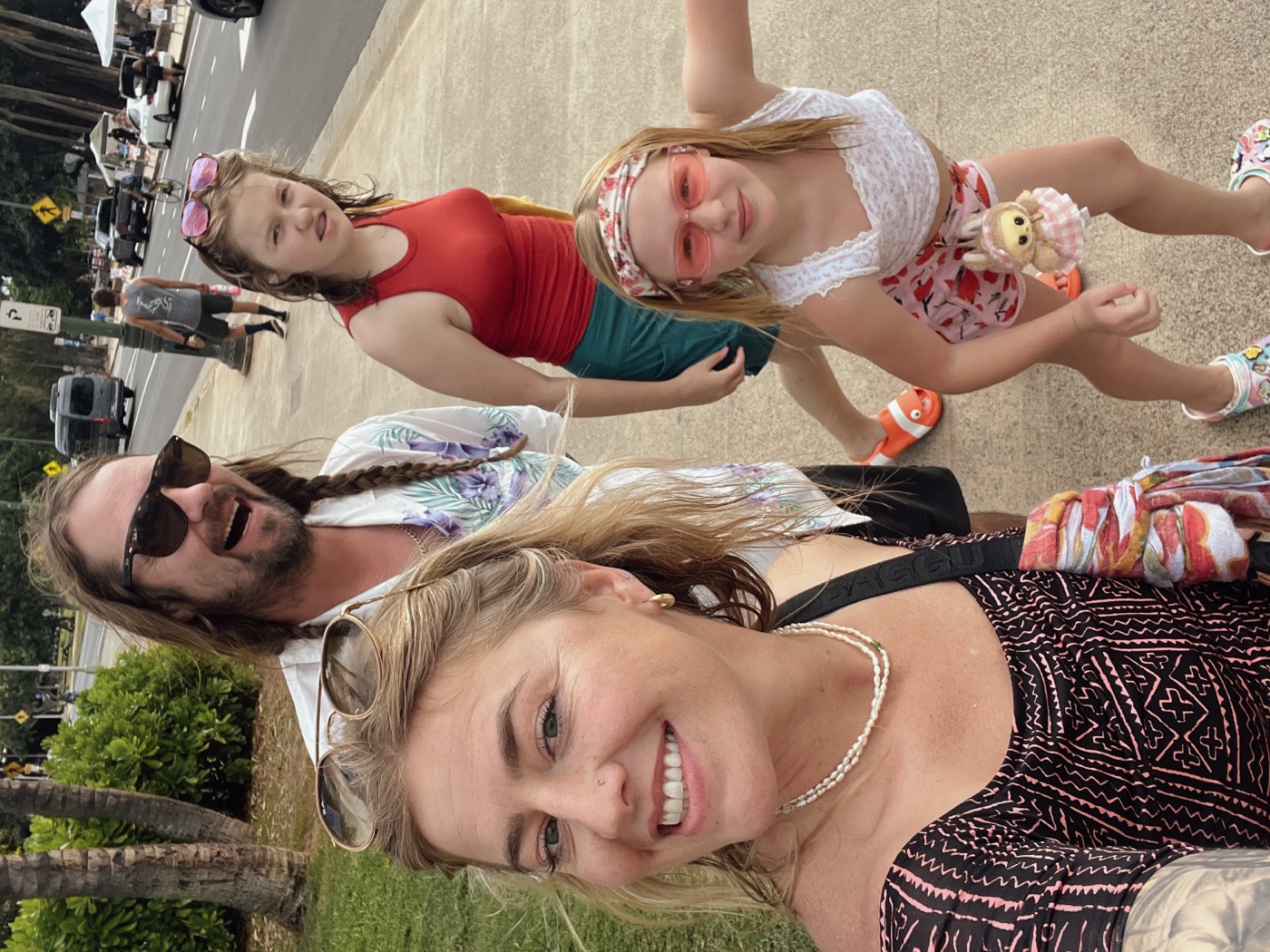 Hayley with Erik and the girls on a family outing
